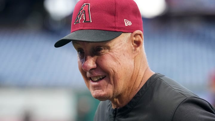 Oct 15, 2023; Philadelphia, PA, USA; Arizona Diamondbacks pitching coach Brent Strom ahead of their NLCS matchup against the Philadelphia Phillies at Citizens Bank Park.