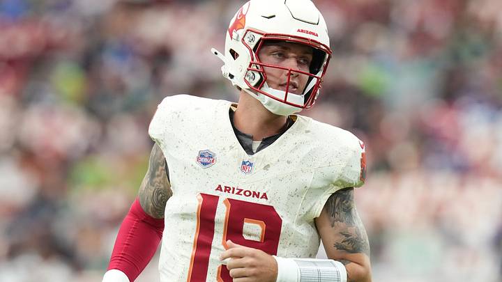 Arizona Cardinals quarterback Carson Beck (19) warms up before their game against the Seattle Seahawks at State Farm Stadium in Glendale on Sept. 20, 2026. Arizona Cardinals quarterback Carson Beck (19) warms up before their game against the Seattle Seahawks at State Farm Stadium in Glendale on Sept. 20, 2026.