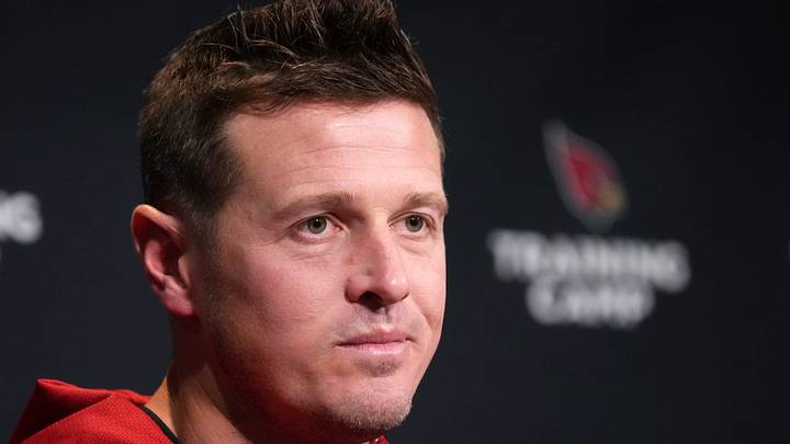 Arizona Cardinals head coach Mike LaFleur speaks to the press during training camp at State Farm Stadium in Glendale on July 26, 2026. Arizona Cardinals head coach Mike LaFleur speaks to the press during training camp at State Farm Stadium in Glendale on July 26, 2026.