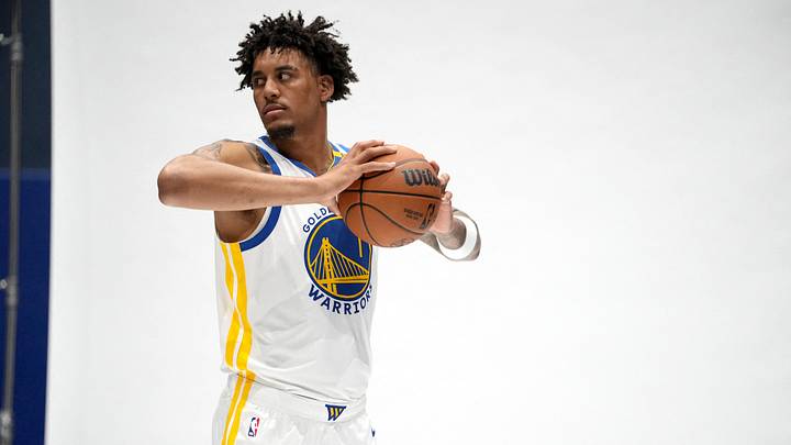 Sep 28, 2026; San Francisco, CA, USA; Golden State Warriors forward Yaxel Lendeborg (1) poses for a photo during Media Day at the Chase Center. Sep 28, 2026; San Francisco, CA, USA; Golden State Warriors forward Yaxel Lendeborg (1) poses for a photo during Media Day at the Chase Center.