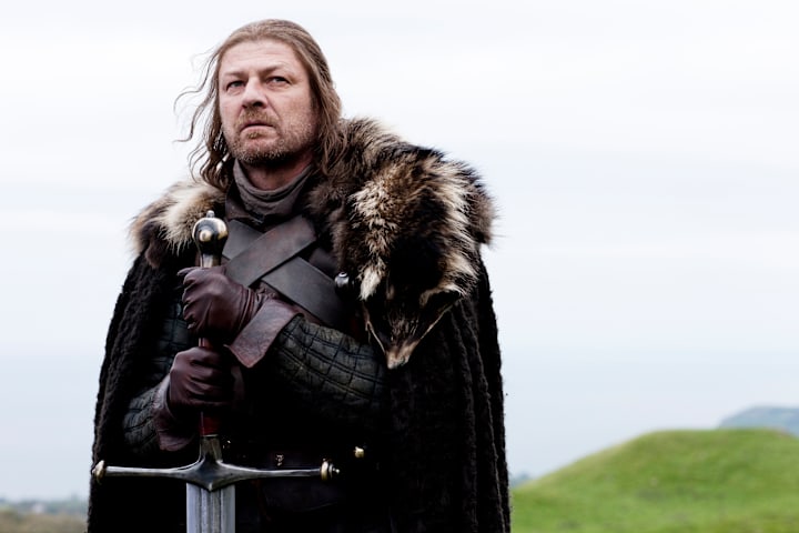 Sean Bean (Ned Stark) in Game of Thrones season 1 Episode 1, "Winter Is Coming"