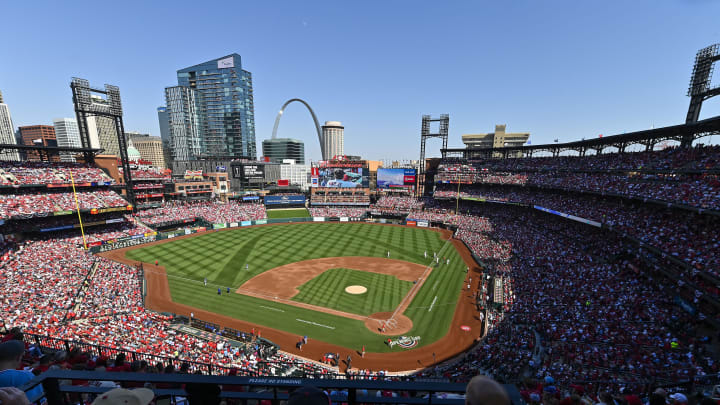 Mar 30, 2023; St. Louis, Missouri, USA;  A general view of Busch Stadium before an opening day game