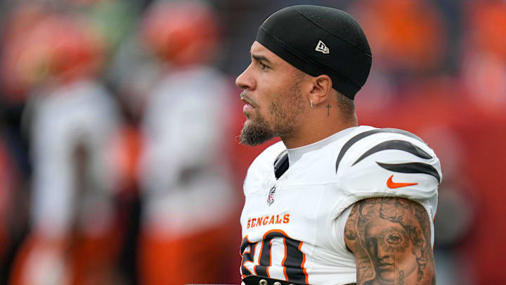 Cincinnati Bengals running back Chase Brown (30) warms up before the first quarter of the NFL Week 4 Monday Night Football game between the Denver Broncos and the Cincinnati Bengals at Empower Field at Mile High in Denver on Monday, Sept. 29, 2025.
