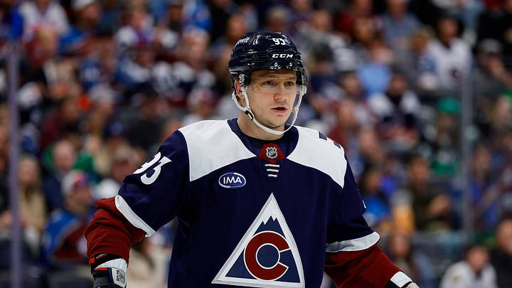 Mar 18, 2026; Denver, Colorado, USA;Colorado Avalanche center Zakhar Bardakov (93) in the second period against the Dallas Stars  at Ball Arena. Mandatory Credit: Isaiah J. Downing-Imagn Images