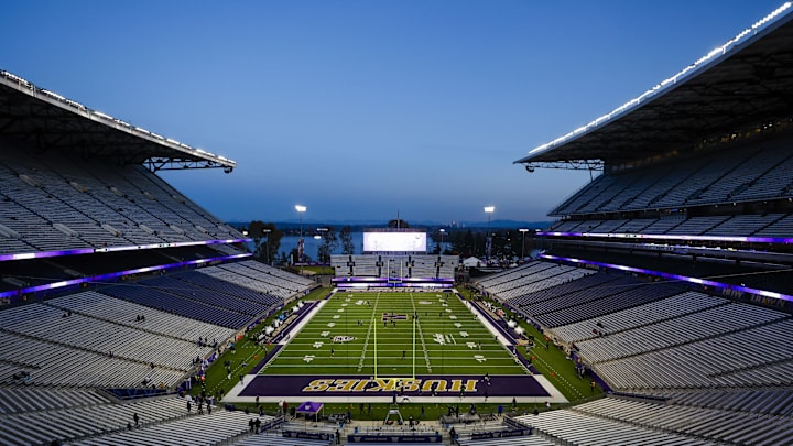 Nov 19, 2022; Seattle, Washington, USA; General view of Alaska Airlines Field at Husky Stadium before a game between the Washington Huskies and Colorado Buffaloes. Mandatory Credit: Joe Nicholson-USA TODAY Sports
