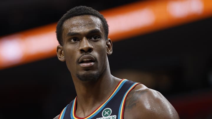 Feb 23, 2026; Detroit, Michigan, USA;  Detroit Pistons center Jalen Duren (0) reacts after he is fouled in the second half against the San Antonio Spurs at Little Caesars Arena. Mandatory Credit: Rick Osentoski-Imagn Images