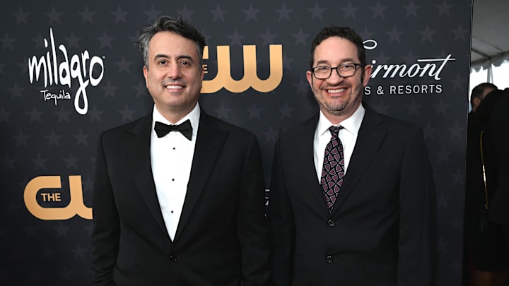 Champagne Collet & OBC Wines Celebrates The 28th Annual Critics Choice Awards. Pictured here are Joe Port and Joe Wiseman.