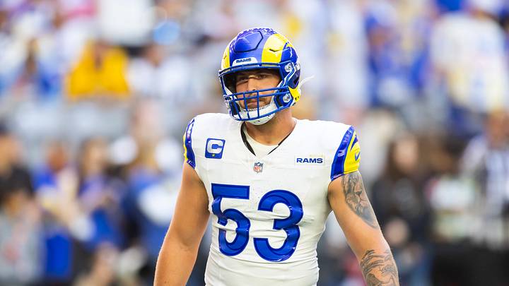 Dec 7, 2025; Glendale, Arizona, USA; Los Angeles Rams linebacker Nate Landman (53) against the Arizona Cardinals at State Farm Stadium. Mandatory Credit: Mark J. Rebilas-Imagn Images Dec 7, 2025; Glendale, Arizona, USA; Los Angeles Rams linebacker Nate Landman (53) against the Arizona Cardinals at State Farm Stadium. Mandatory Credit: Mark J. Rebilas-Imagn Images