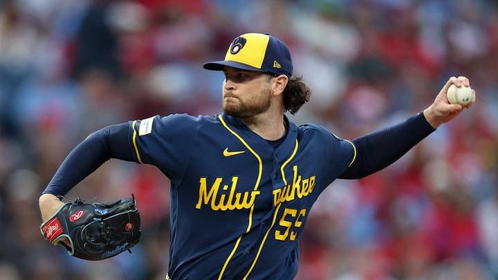 Sep 24, 2026; Philadelphia, Pennsylvania, USA; Milwaukee Brewers pitcher Shane Drohan (55) throws a pitch during the first inning against the Philadelphia Phillies at Citizens Bank Park. Mandatory Credit: Bill Streicher-Imagn Images Sep 24, 2026; Philadelphia, Pennsylvania, USA; Milwaukee Brewers pitcher Shane Drohan (55) throws a pitch during the first inning against the Philadelphia Phillies at Citizens Bank Park. Mandatory Credit: Bill Streicher-Imagn Images