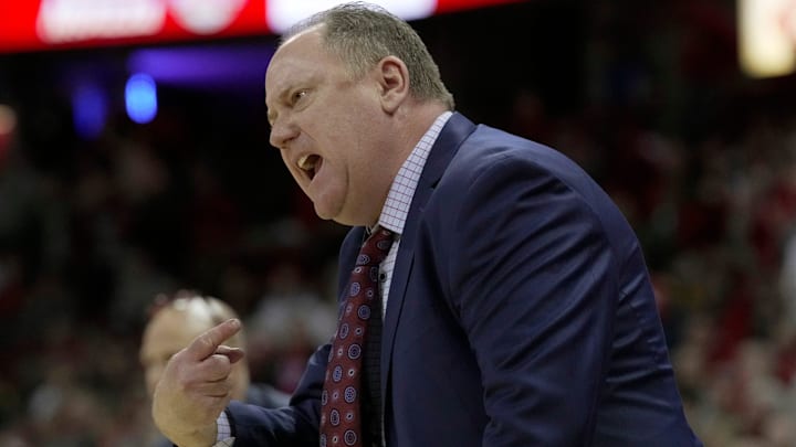 Wisconsin head coach Greg Gard is shown during the second half of their game Wednesday, January 28, 2026 at the Kohl Center in Madison, Wisconsin. Wisconsin beat Minnesota 67-63. Wisconsin head coach Greg Gard is shown during the second half of their game Wednesday, January 28, 2026 at the Kohl Center in Madison, Wisconsin. Wisconsin beat Minnesota 67-63.