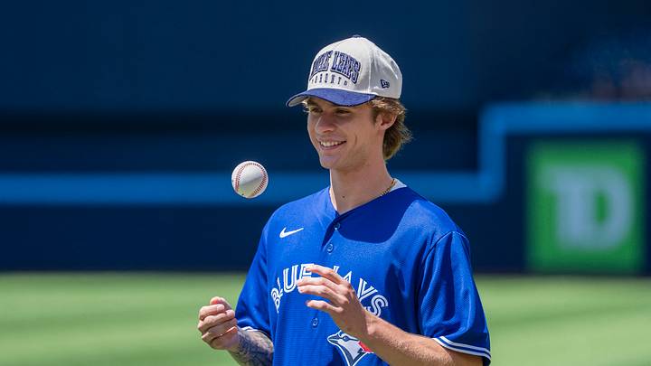 Jun 27, 2026; Toronto, Ontario, CAN; Toronto Maple Leafs’ first overall pick of the NHL 2026 Draft, Gavin McKenna, looks on before an MLB game between the Toronto Blue Jays and Texas Rangers at Rogers Centre. Mandatory Credit: Kevin Sousa-Imagn Images Jun 27, 2026; Toronto, Ontario, CAN; Toronto Maple Leafs’ first overall pick of the NHL 2026 Draft, Gavin McKenna, looks on before an MLB game between the Toronto Blue Jays and Texas Rangers at Rogers Centre. Mandatory Credit: Kevin Sousa-Imagn Images