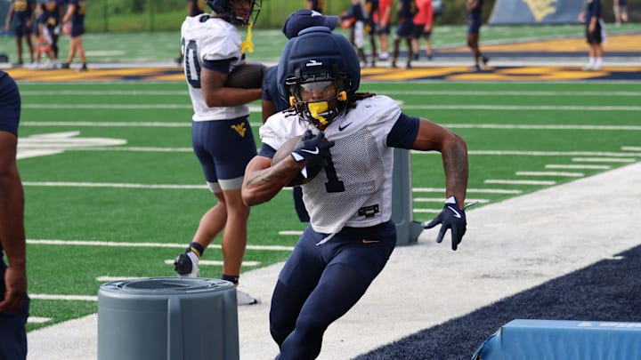 West Virginia University running back Jahiem White