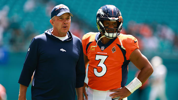 Sean Payton and Russell Wilson Denver Broncos
