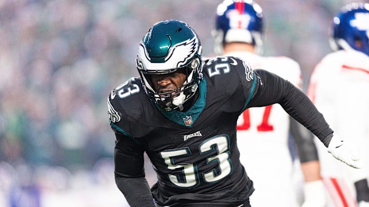 Dec 25, 2023; Philadelphia, Pennsylvania, USA; Philadelphia Eagles linebacker Shaquille Leonard (53)