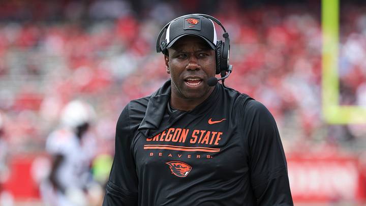 Sep 5, 2026; Houston, Texas, USA; Oregon State Beavers head coach Jamarcus Shephard reacts on the sideline during the third quarter against the Houston Cougars at TDECU Stadium. Mandatory Credit: Troy Taormina-Imagn Images Sep 5, 2026; Houston, Texas, USA; Oregon State Beavers head coach Jamarcus Shephard reacts on the sideline during the third quarter against the Houston Cougars at TDECU Stadium. Mandatory Credit: Troy Taormina-Imagn Images