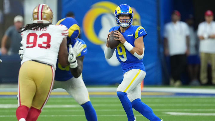 Matthew Stafford’s Rams will play the 49ers this week. 