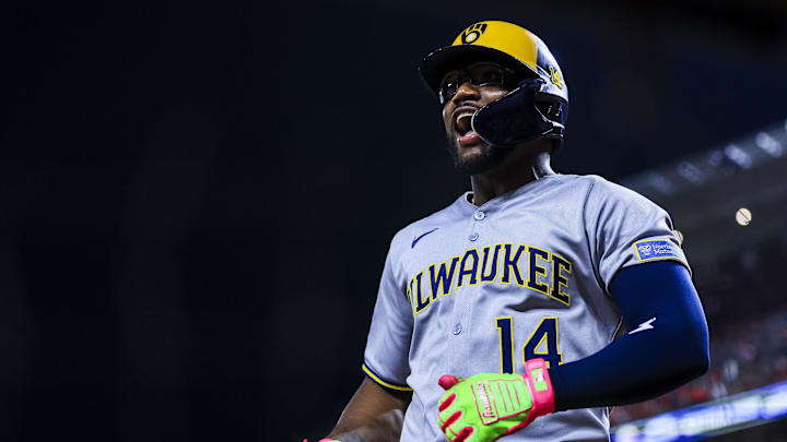 Brewers pinch hitter Andruw Monasterio hit a game-winning three-run home run to lead Milwaukee to a franchise record 14th straight win.