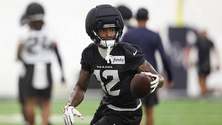 Jul 31, 2026; Houston, TX, USA; Houston Texans wide receiver Nico Collins (12) during training camp at Houston Methodist Training Center. Mandatory Credit: Troy Taormina-Imagn Images Jul 31, 2026; Houston, TX, USA; Houston Texans wide receiver Nico Collins (12) during training camp at Houston Methodist Training Center. Mandatory Credit: Troy Taormina-Imagn Images