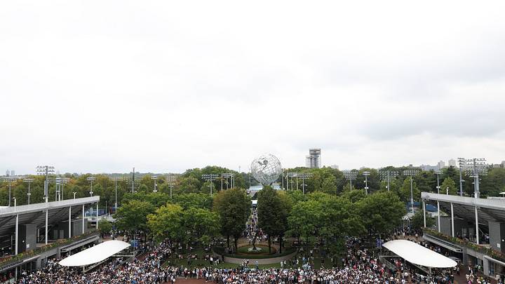 Sep 7, 2025; Flushing, NY, USA; Fans enter Arthur Ashe stadium prior to the final of men singles between Jannik Sinner (ITA) (not pictured) and Carlos Alcaraz (ESP) (not pictured) at Billie Jean King National Tennis Center. Mandatory Credit: Mike Frey-Imagn Images Sep 7, 2025; Flushing, NY, USA; Fans enter Arthur Ashe stadium prior to the final of men singles between Jannik Sinner (ITA) (not pictured) and Carlos Alcaraz (ESP) (not pictured) at Billie Jean King National Tennis Center. Mandatory Credit: Mike Frey-Imagn Images