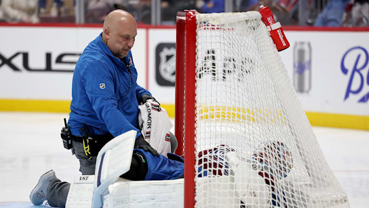 The loss of Colorado Avalanche netminder Scott Wedgewood cast a shadow on the team's most exciting win of the season.