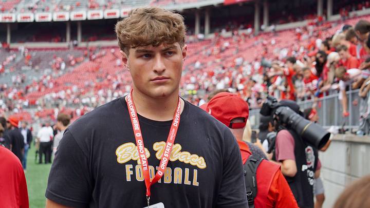 Canon-McMillan (Canonsburg, Pennsylvania) tight end Luke Sohyda attends the Ohio State football game against Ball State at Ohio Stadium on Sept. 5, 2026. Canon-McMillan (Canonsburg, Pennsylvania) tight end Luke Sohyda attends the Ohio State football game against Ball State at Ohio Stadium on Sept. 5, 2026.