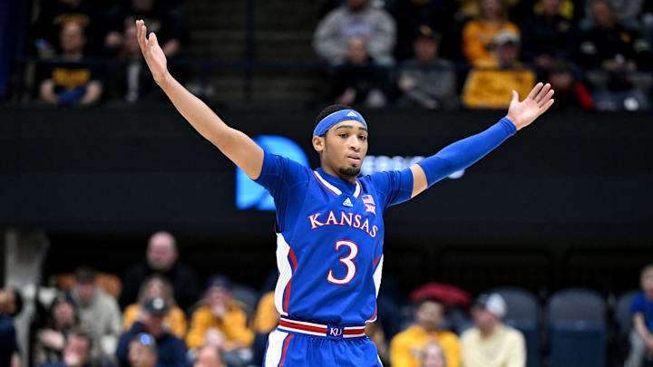 Kansasbasketball point guard Dajuan Harris Jr. 