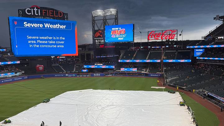Braves vs Mets series opener is experiencing a rain delay