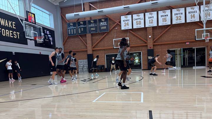 Wake Forest Men's Basketball team on first offical day of practice