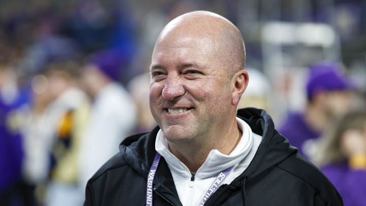 Nebraska Huskers athletic director Troy Dannen stands on the sidelines Nebraska Huskers athletic director Troy Dannen stands on the sidelines