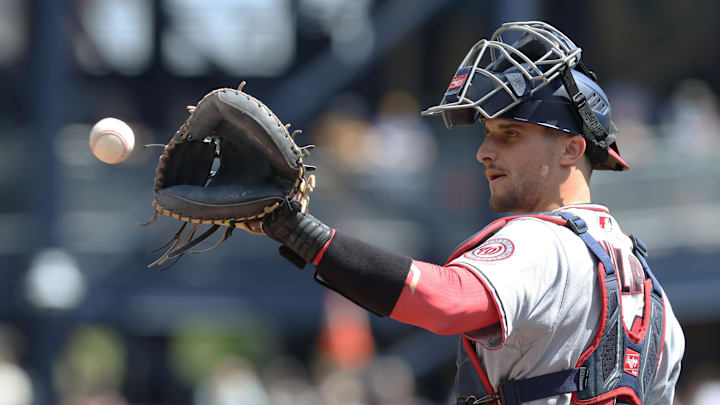 Drew Millas, once one of the better defensive catchers in the minors, has made the Nationals question their roster construction through the first month of play.