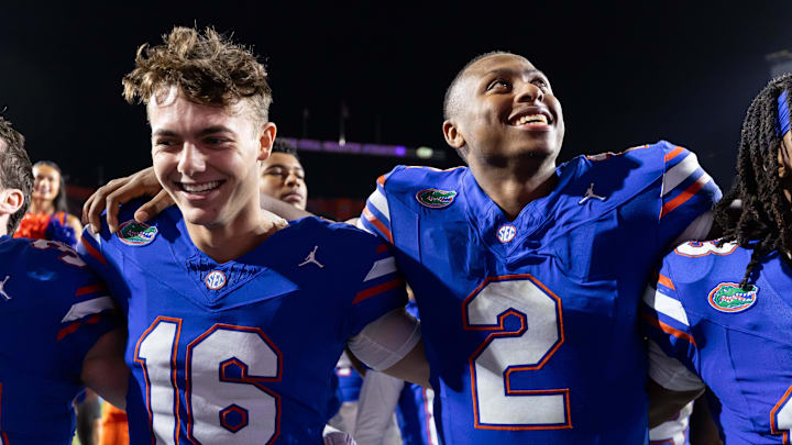 It's been all smiles for the Florida Gators with DJ Lagway at quarterback. It's been all smiles for the Florida Gators with DJ Lagway at quarterback.