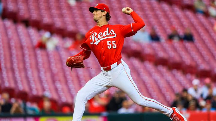 Apr 29, 2026; Cincinnati, Ohio, USA; Cincinnati Reds starting pitcher Brandon Williamson (55) pitches against the Colorado Rockies in the first inning at Great American Ball Park. Mandatory Credit: Katie Stratman-Imagn Images Apr 29, 2026; Cincinnati, Ohio, USA; Cincinnati Reds starting pitcher Brandon Williamson (55) pitches against the Colorado Rockies in the first inning at Great American Ball Park. Mandatory Credit: Katie Stratman-Imagn Images