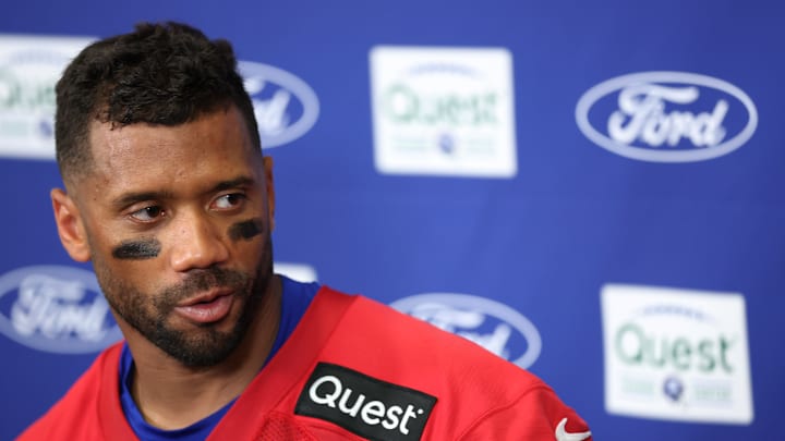 Russell Wilson of the New York Giants Training Camp Russell Wilson of the New York Giants Training Camp