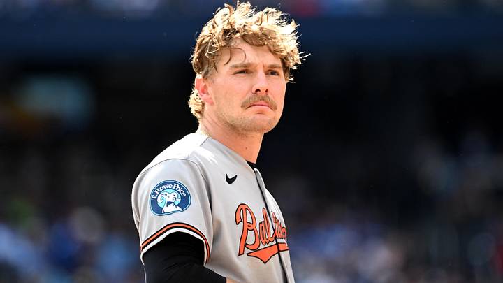 Jun 6, 2026; Toronto, Ontario, CAN;  Baltimore Orioles shortstop Gunnar Henderson (2) waits for play to resume against the Toronto Blue Jays in the sixth inning at Rogers Centre. Mandatory Credit: Dan Hamilton-Imagn Images