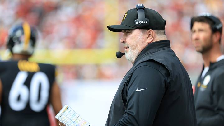 Oct 18, 2026; Tampa, Florida, USA;  Pittsburgh Steelers head coach Mike McCarthy looks on during the third quarter against the Tampa Bay Buccaneers at Raymond James Stadium.  Mandatory Credit: Kim Klement Neitzel-Imagn Images