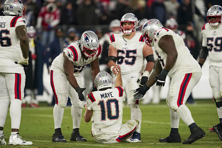 New England Patriots quarterback Drake Maye