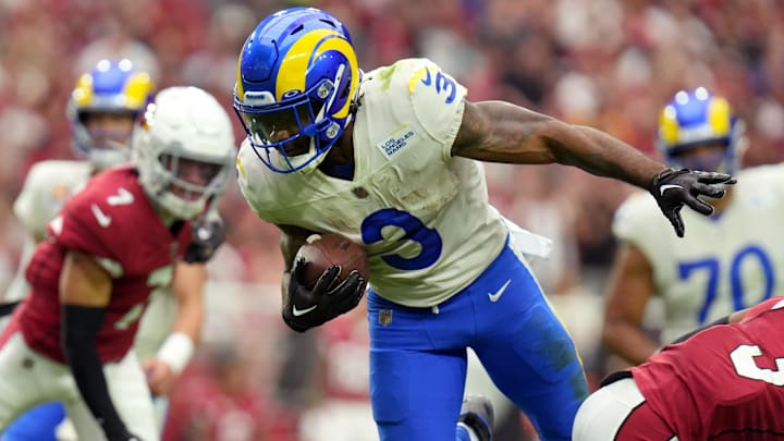 Los Angeles Rams running back Cam Akers (3).