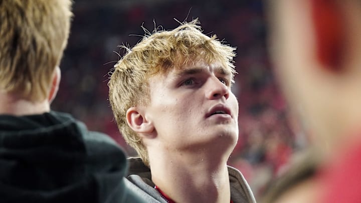Libertyville tight end Brock Williams visits Ohio Stadium on the day of the Ohio State Buckeyes football game against UCLA on Nov. 15, 2025.
