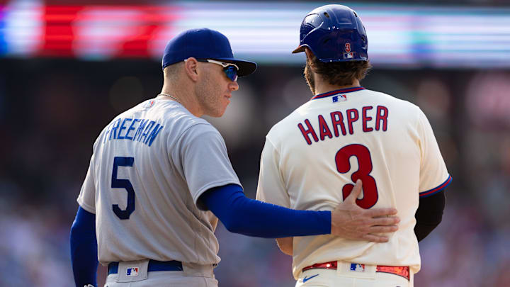 Jun 10, 2023; Philadelphia, Pennsylvania, USA; Los Angeles Dodgers first baseman Freddie Freeman (5)