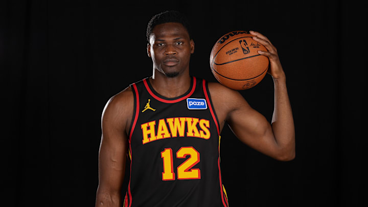 Atlanta Hawks center N'Faly Dante poses for a photo during Media Day.