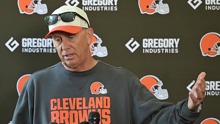 Jul 30, 2026; Berea, OH, USA; Cleveland Browns head coach Todd Monken talks to the media during training camp at CrossCountry Mortgage Campus. Mandatory Credit: Ken Blaze-Imagn Images Jul 30, 2026; Berea, OH, USA; Cleveland Browns head coach Todd Monken talks to the media during training camp at CrossCountry Mortgage Campus. Mandatory Credit: Ken Blaze-Imagn Images
