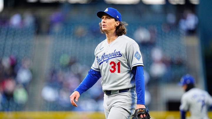 Apr 17, 2026; Denver, Colorado, USA; Los Angeles Dodgers starting pitcher Tyler Glasnow (31) walks off the mound in the first inning against the Colorado Rockies at Coors Field. Mandatory Credit: Ron Chenoy-Imagn Images Apr 17, 2026; Denver, Colorado, USA; Los Angeles Dodgers starting pitcher Tyler Glasnow (31) walks off the mound in the first inning against the Colorado Rockies at Coors Field. Mandatory Credit: Ron Chenoy-Imagn Images