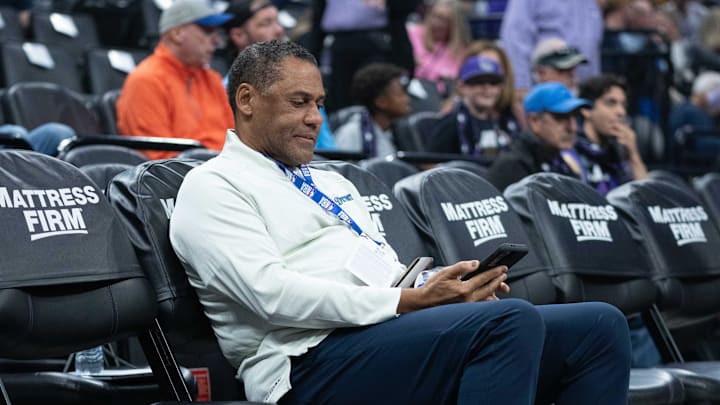 November 20, 2022; Sacramento, California, USA; Detroit Pistons general manager Troy Weaver before
