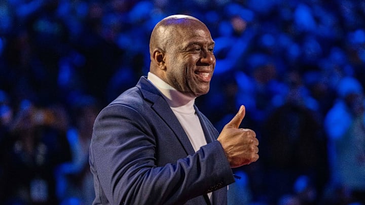 Magic Johnson on February 20, 2022.