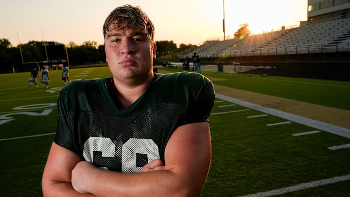 Iowa City West lineman Colin Whitters is pictured after practice Sept. 10, 2025 in Iowa City, Iowa.