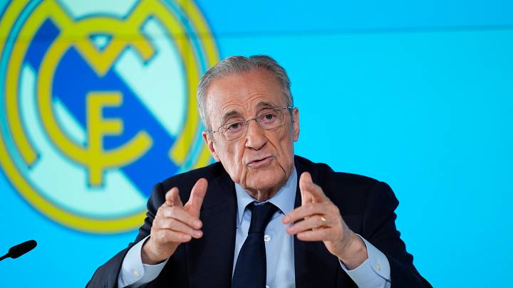 Florentino Perez Of Real Madrid Press Conference Florentino Perez Of Real Madrid Press Conference