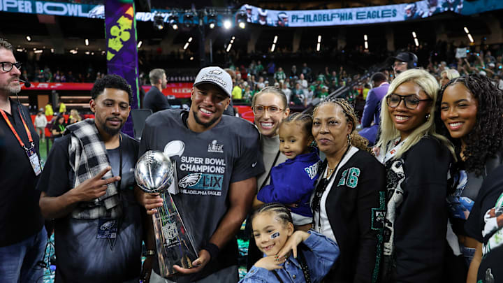 Philadelphia Eagles running back Saquon Barkley (26) Mandatory Credit: Geoff Burke-Imagn Images