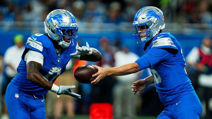 The Detroit Lions running back Jahmyr Gibbs are underdogs in Week 2. The Detroit Lions running back Jahmyr Gibbs are underdogs in Week 2.