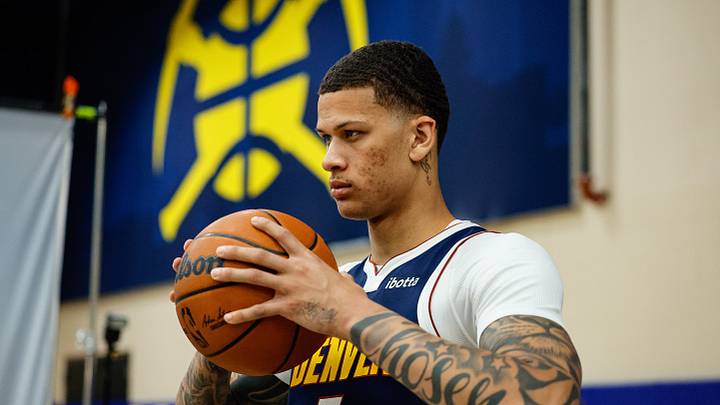 Sep 28, 2026; Denver, CO, USA; Denver Nuggets forward Trevon Brazile (7) during media day at Ball Arena. Mandatory Credit: Isaiah J. Downing-Imagn Images Sep 28, 2026; Denver, CO, USA; Denver Nuggets forward Trevon Brazile (7) during media day at Ball Arena. Mandatory Credit: Isaiah J. Downing-Imagn Images