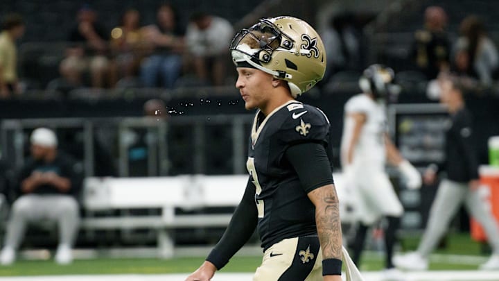 New Orleans Saints quarterback Spencer Rattler 